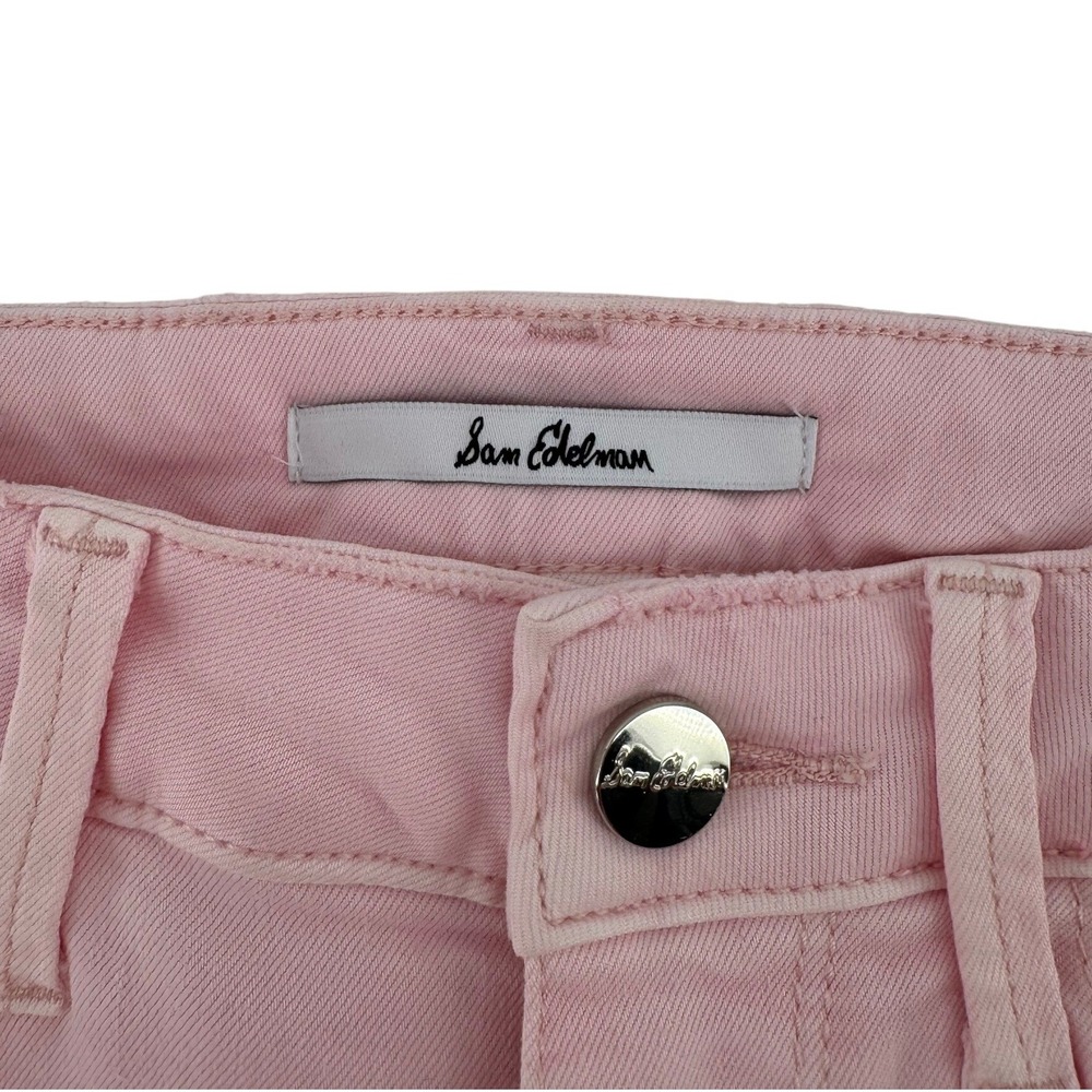 Sam Edelman Stiletto Pink Skinny Ankle Jean 26 Barbiecore Pastel EUC - Picture 3 of 8